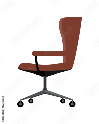 Office Chair Icon Symbol Isolated on White.