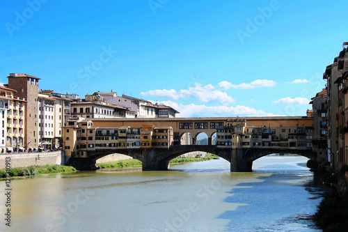 Florence. Italy. Summer view of the city. Ponte Vecchio. Arno River. © blackguitar1
