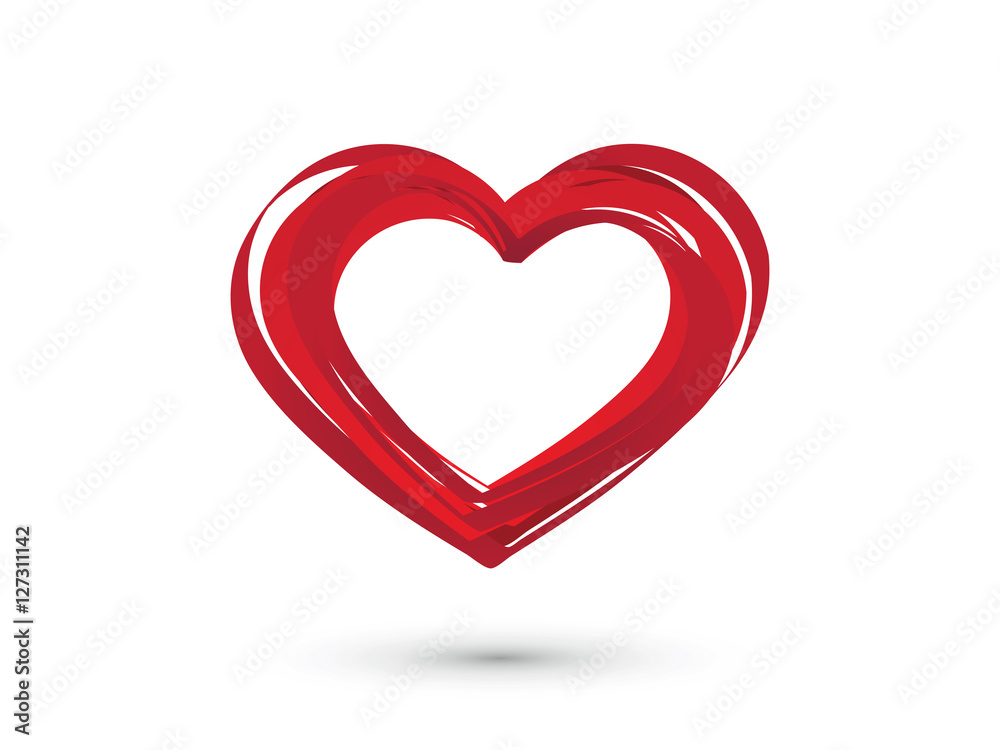 red striped heart vector red striped heart vector