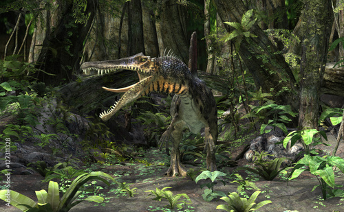 3D Rendering Dinosaur Spinosaurus