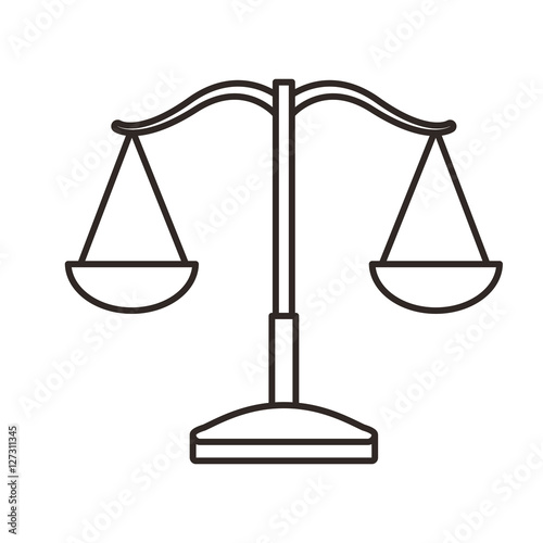 balance scale isolated icon vector illustration design