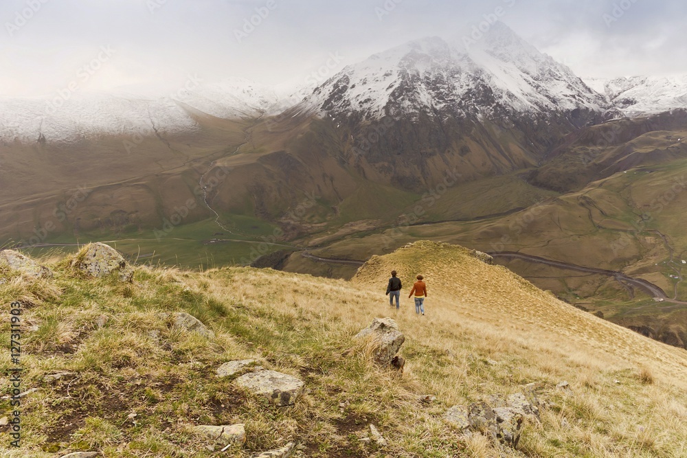 In the North Caucasus mountains.The Natural Boundary Dzhily-Su. In the North Caucasus mountains.The Natural Boundary Dzhily-Su.