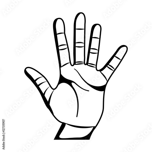hand human symbol isolated icon vector illustration design