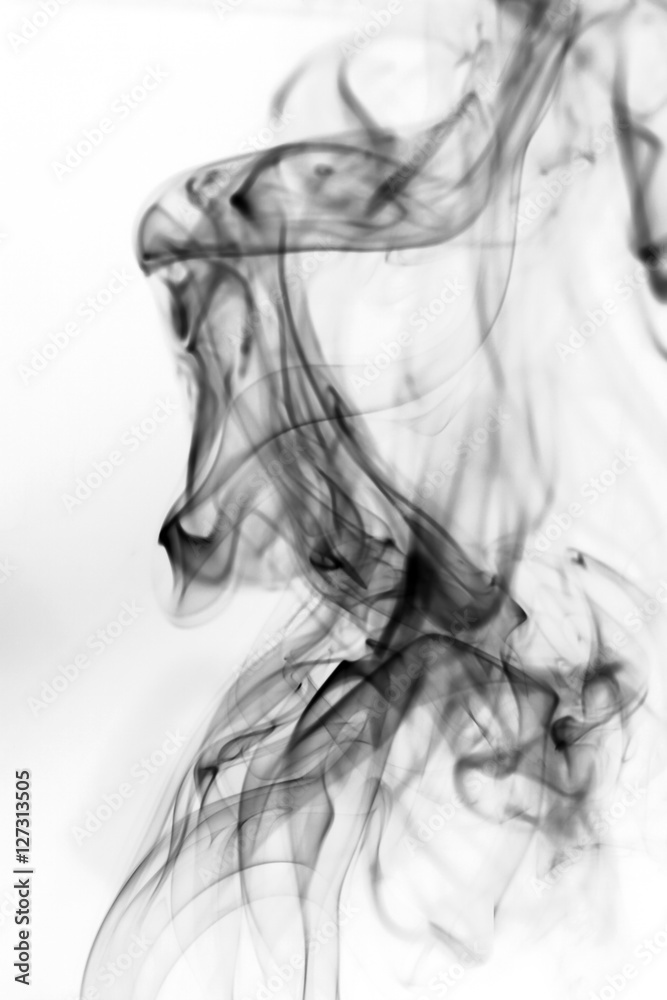 Toxic fumes movement on a white background.. Toxic fumes movement on a white background..