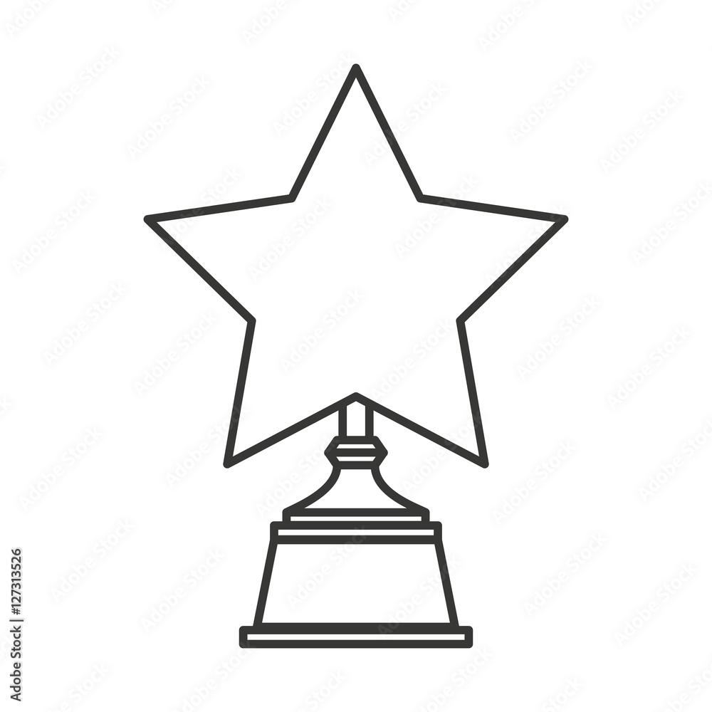 trophy winner award isolated icon vector illustration design