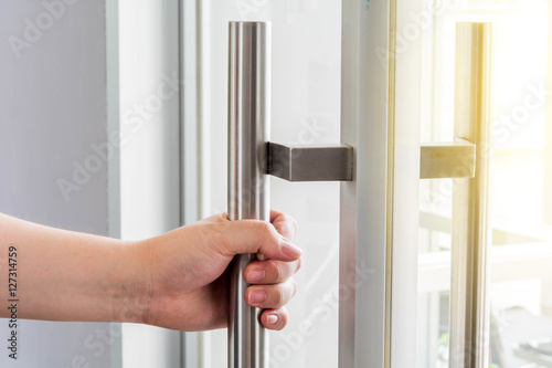 Opening the door and background , Handles