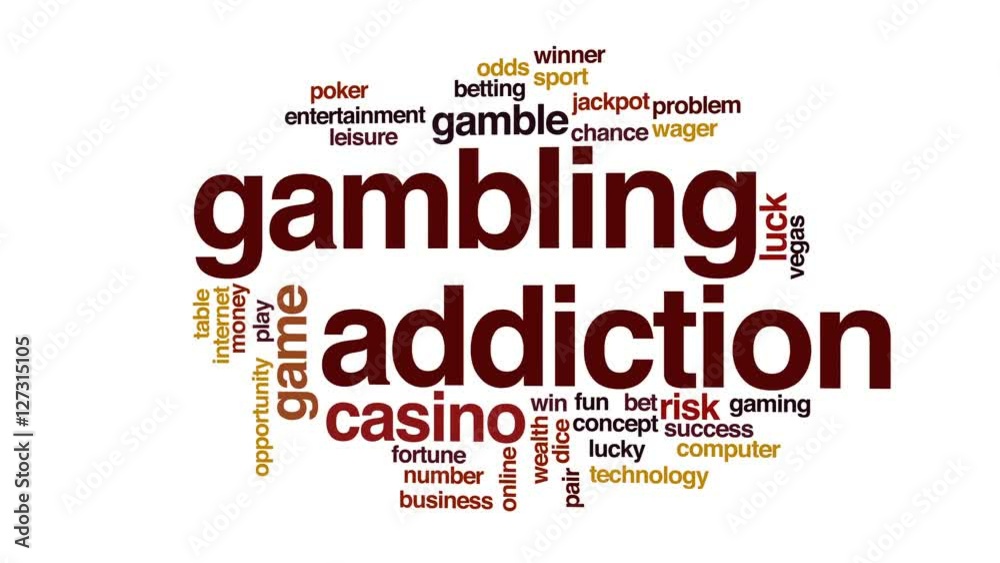 Gambling addiction animated word cloud. Gambling addiction animated word cloud.