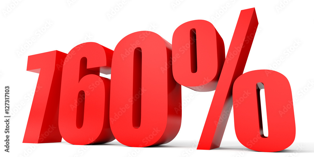 Discount 760 percent off. 3D illustration. Discount 760 percent off. 3D illustration.
