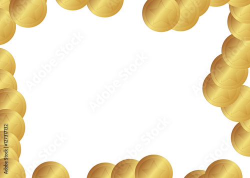 Rahmen aus Goldmünzen