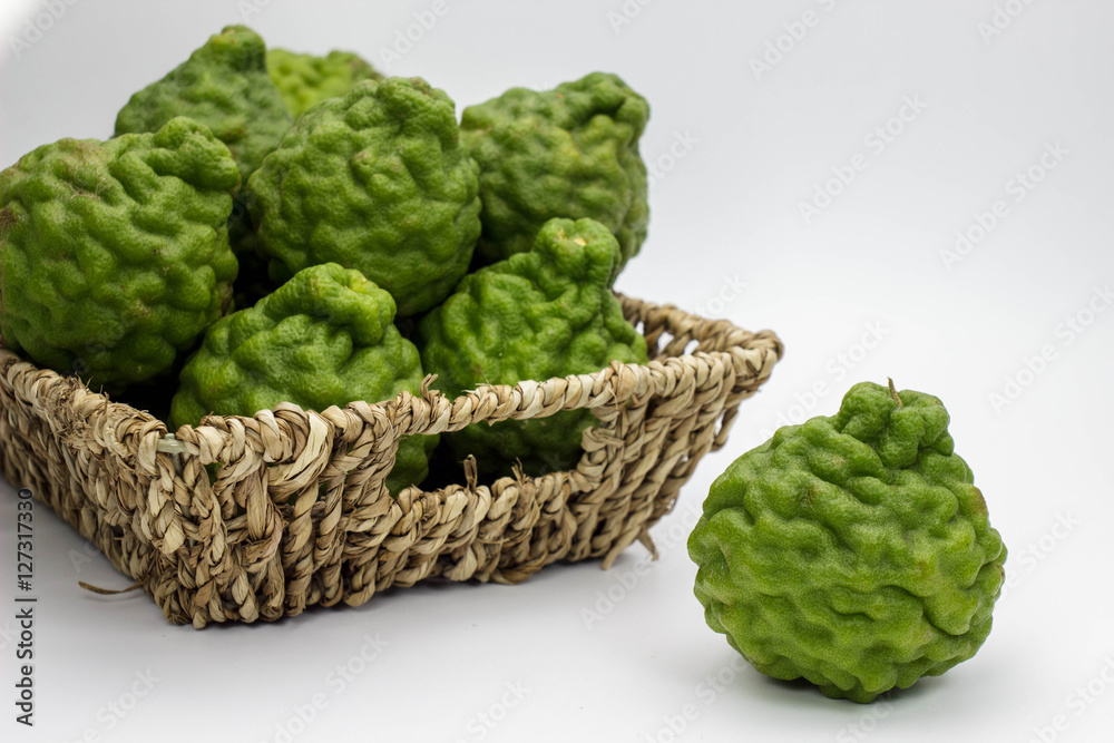 Obraz premium Bergamot fruit on white background.