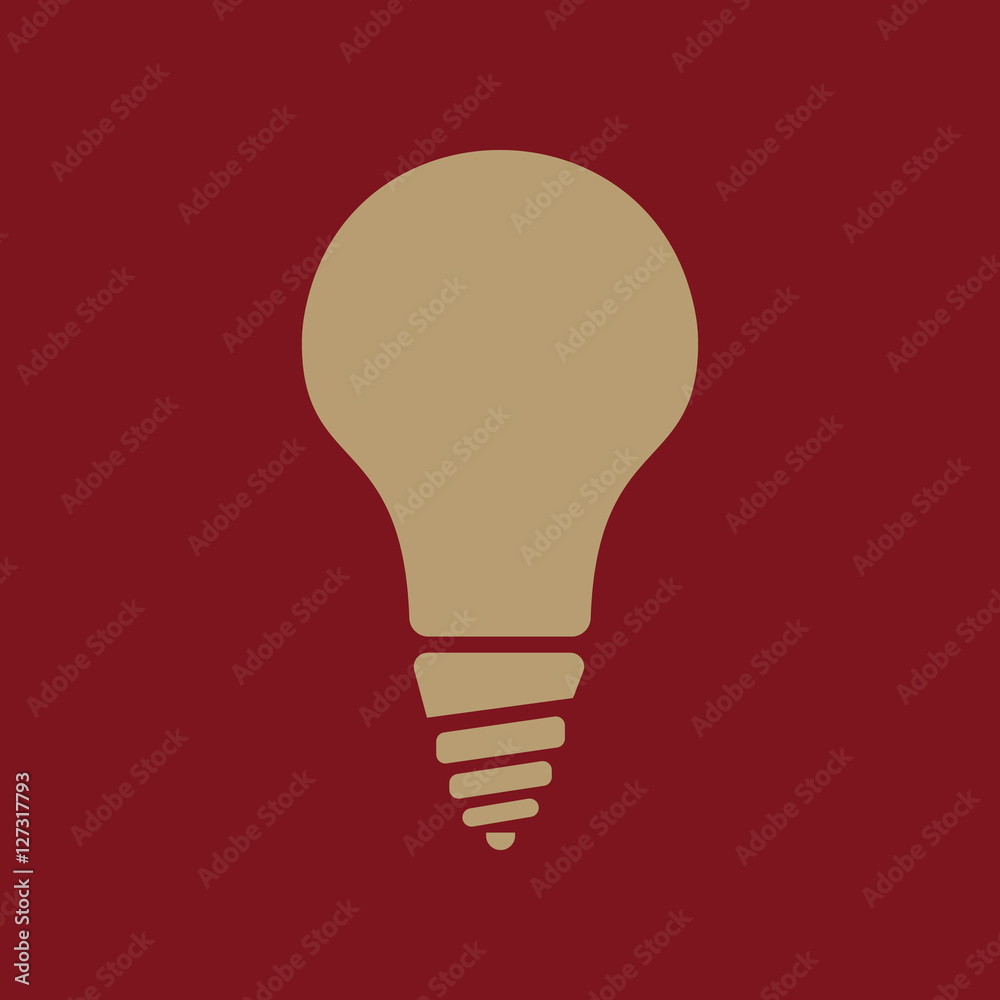 The incandescent lamp icon. Lamp and bulb, lightbulb, filament lamp, glow-lamp, light bulb symbol.UI. Web. Logo. Sign. Flat design. App. The incandescent lamp icon. Lamp and bulb, lightbulb, filament lamp, glow-lamp, light bulb symbol.UI. Web. Logo. Sign. Flat design. App.