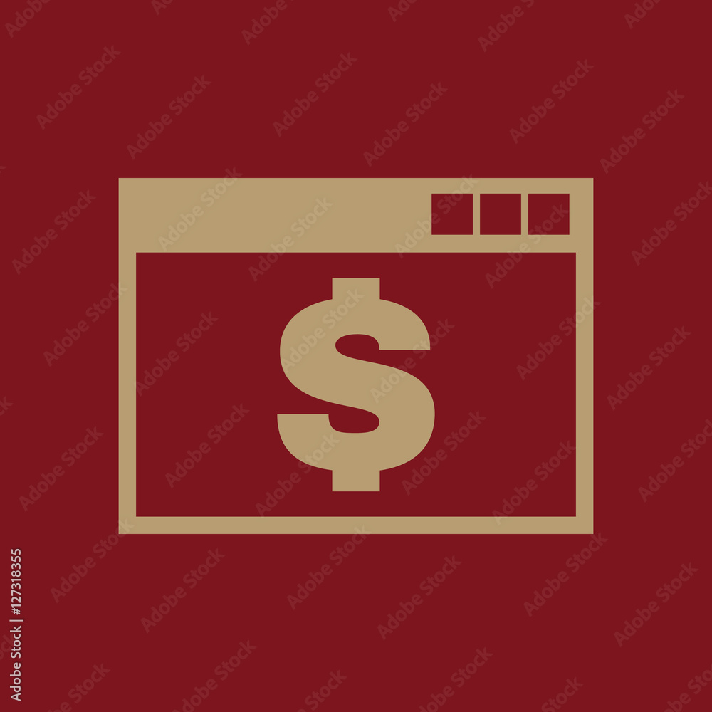 The payment icon. Pay and e-commerce, dollar, money, payment symbol. UI. Web. Logo. Sign. Flat design. App. The payment icon. Pay and e-commerce, dollar, money, payment symbol. UI. Web. Logo. Sign. Flat design. App.