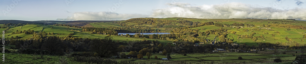 Panorama of Yorkshire countryside, UK