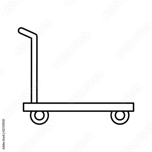 delivery cart isolated icon vector illustration design
