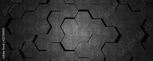 concrete hexagon pattern