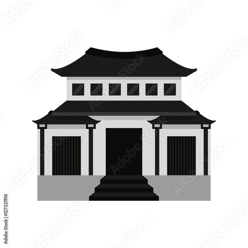 japanese building isolated icon vector illustration design
