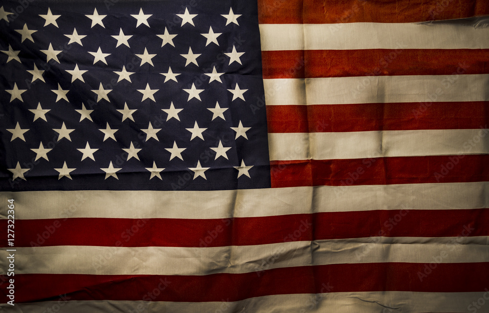 Fototapeta premium Closeup American flag
