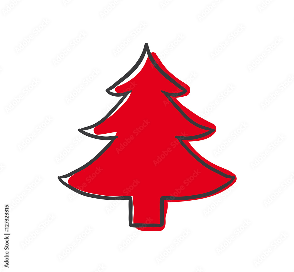 Stick Figure Series Icon / Weihnachten: Tannenbaum