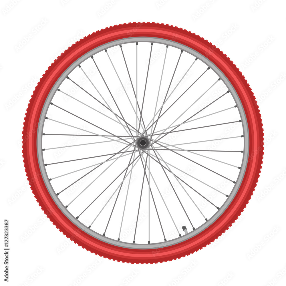 bicycle wheel on white background vector illustration bicycle wheel on white background vector illustration