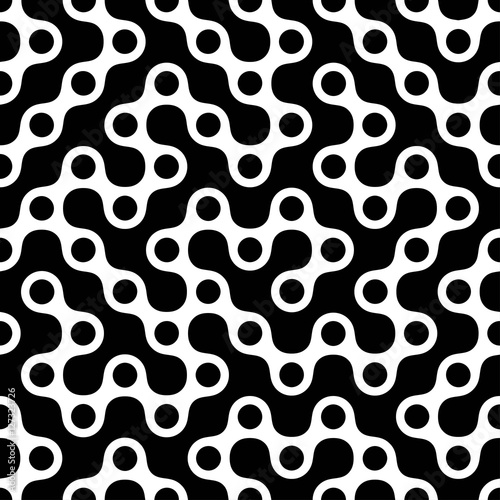 Vector seamless pattern. Modern stylish texture. Monochrome geometrical pattern of the chain links.