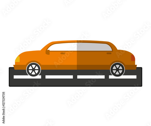 Fototapeta Naklejka Na Ścianę i Meble -  car auto vehicle isolated icon vector illustration design