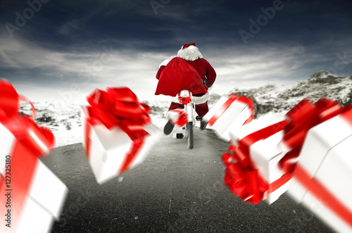 christmas box and road 