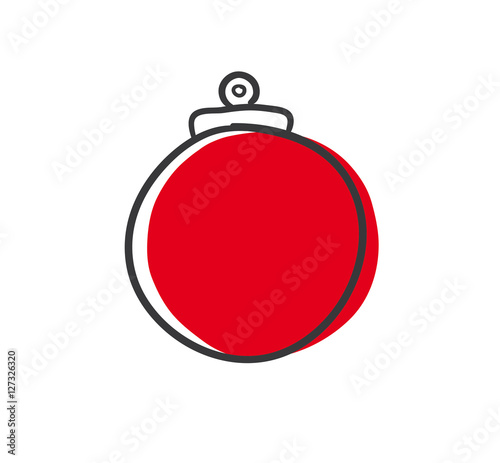 Stick Figure Series Icon / Weihnachten: Christbaumkugel