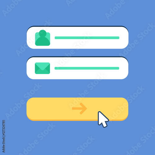 Web Template of Computer Login Form