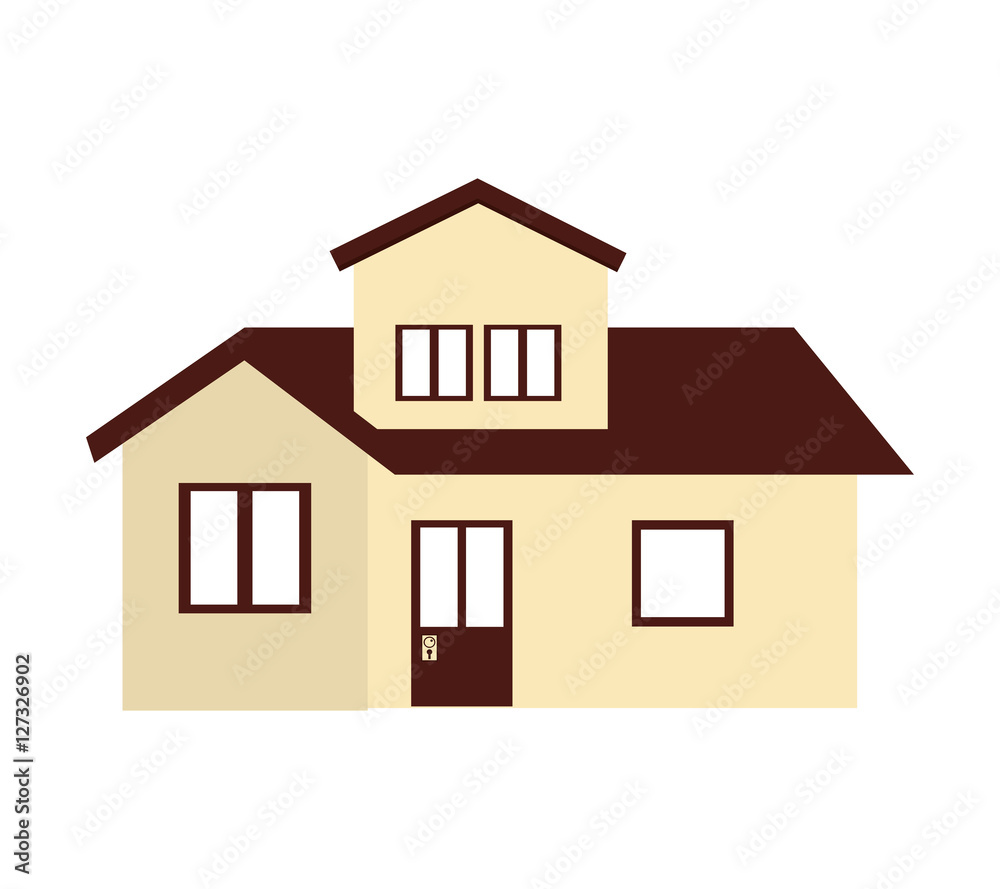 exterior house isolated icon vector illustration design