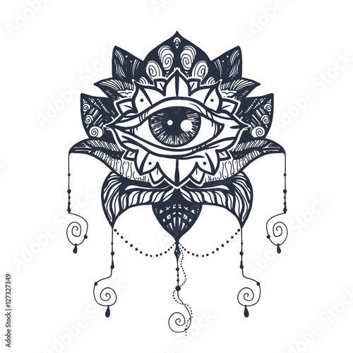 Eye on Lotus Tattoo