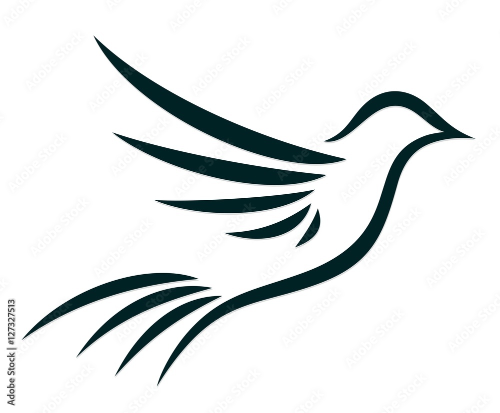 Logo of flying bird. Logo of flying bird.