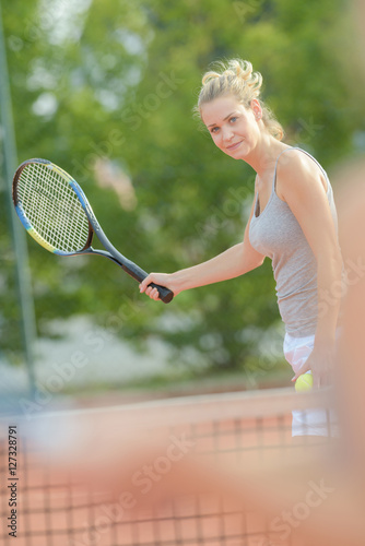 amateur in tennis service © auremar