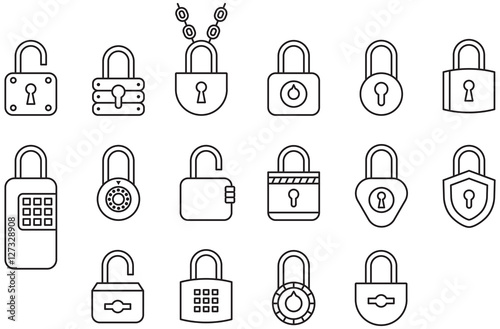 PADLOCKS outline icons