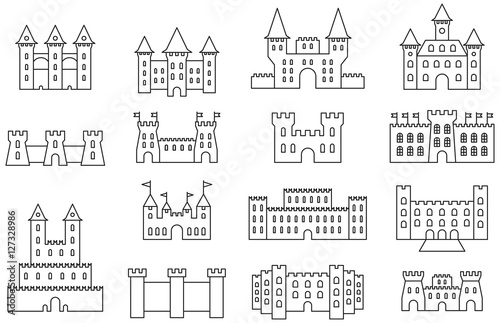 CASTLES & FORTRESS outline icons