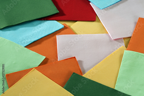 Multicolored paper napkins