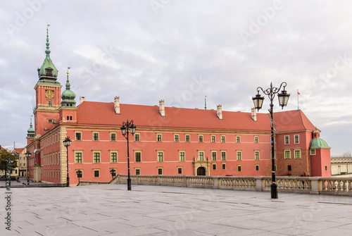 Royal Castle, a famous landmark in the Old Town of Warsaw, Poland.
