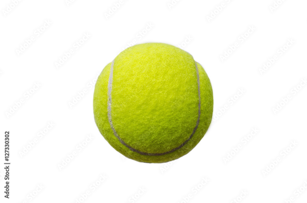 Isolated Tennis Ball on White Background