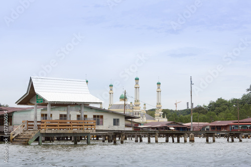 Water village in Brunei, Asia photo