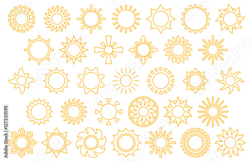 SUNS yellow line icons