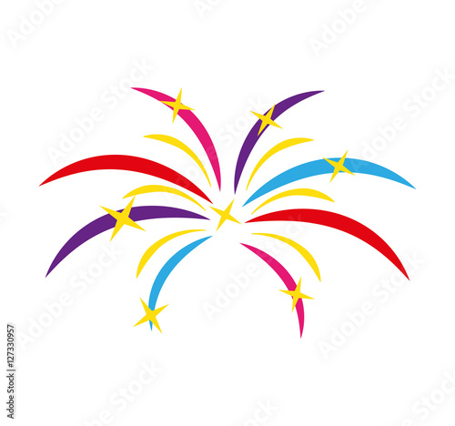 fireworks splash isolated icon vector illustration design