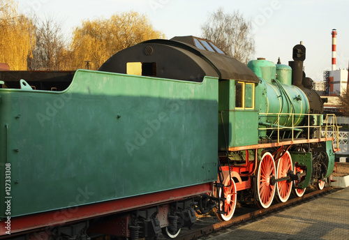 Old locomotive in Brest. Belarus