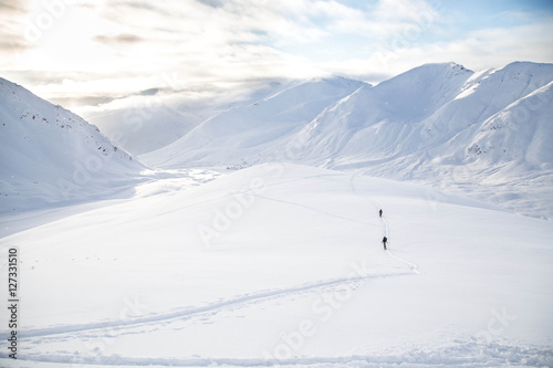 Hiking for the love of Skiing and Snowboarding © JDALASKA