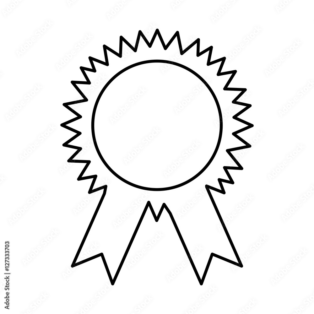 medal first place isolated icon vector illustration design