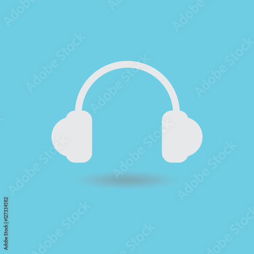 headphone icon vector isolated on white background. earphones music symbol for your design, logo, application, UI. 