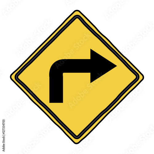 Free Download way road sign icon. Street information warning and guide theme. Isolated design. Vector illustration - GFXLoad