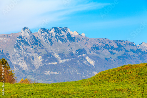 mountain autumn landscape. Colorful autumn landscape. mountains