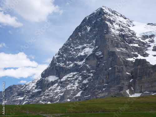 Photos the north face of Eiger in the Swiss Alps