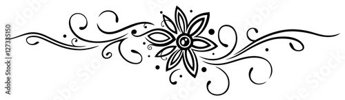 Ranke mit filigraner großer Blüte. Dekoration.