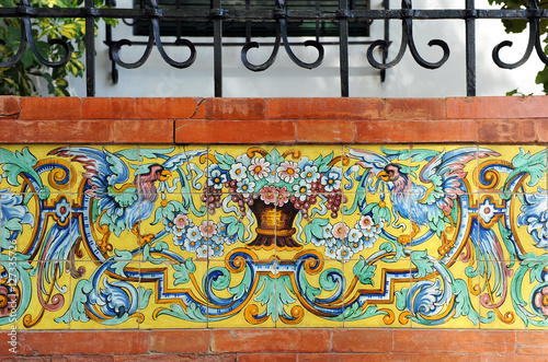 Azulejos en Priego de Córdoba, casa andaluza, España