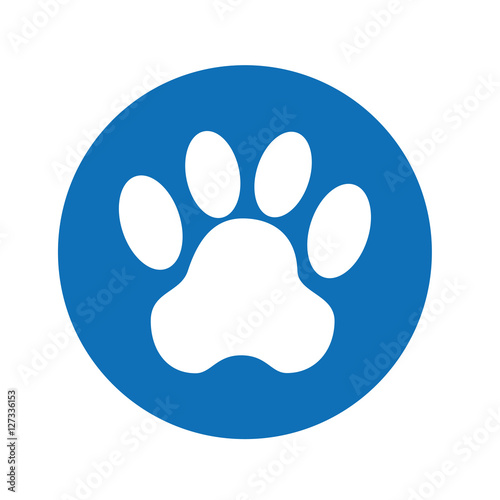 seal with animal footprint vector illustration design